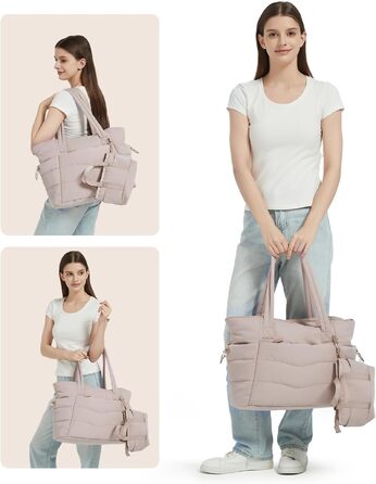 Жіноча сумка-шопер Wandering Nature 2-в-1: об'ємна сумка Tote Bag з відділенням для ноутбука (15,6