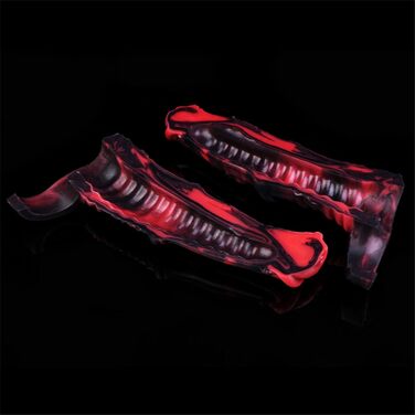 Реалістичний пеніс-манжет для секса з тваринними мотивами, 3 розміри (M/L/XL), з кільцем для яєчок, збільшує пеніс, червоний, M