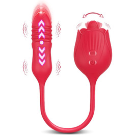 Вібратор для жінок Swing G-Spot з 10 режимами лизання та кусання, рожевий вібратор-дилда для стимуляції клітора, дорослий секс-іграшка для жінок та пар (GM23P-RD)