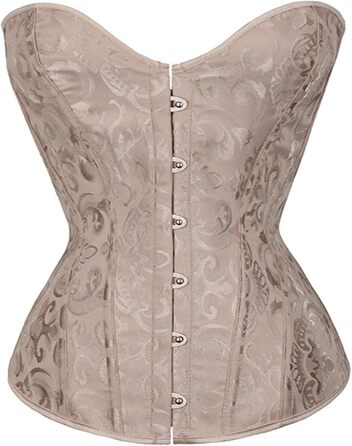 Корсаж CSKJ для жінок: корсетний топ готичний, вінтажний, принцесовий, для повних грудей, зручний, для весілля, карнавалу, костюмів (A08_Білий, A09_Хакі, 5XL)