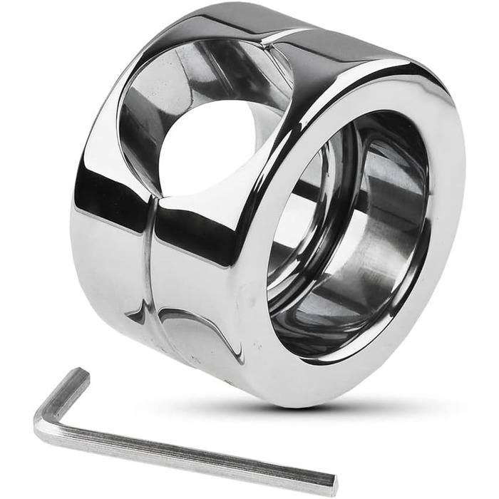 Металевий розтягувач яєчок з шестигранним ключем, важкий, для чоловіків. Розтягувач яєчок, кільце для яєчок, кільце для статевого члена, еротичні інтимні іграшки (L)