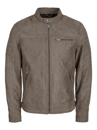 Чоловіча куртка-бомбер Jack & Jones Mae з еко-замші, колір Falcon