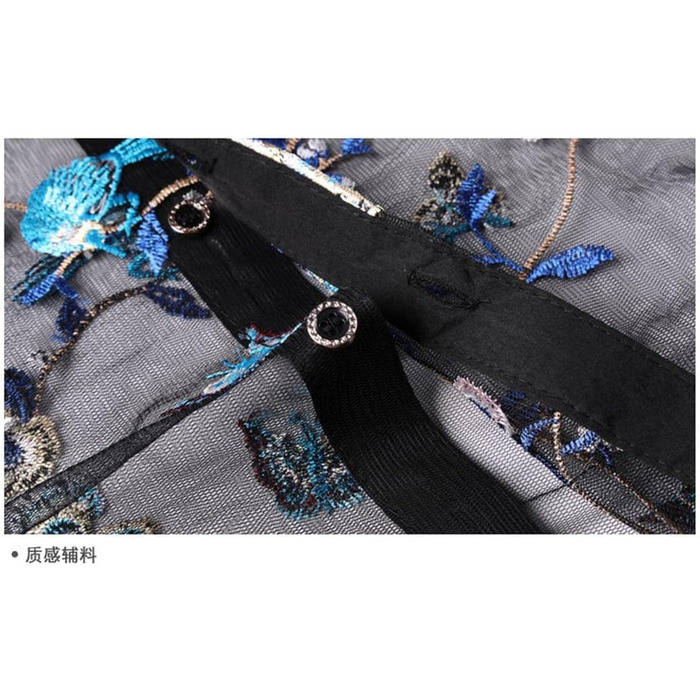 Чоловіча літня сорочка Deepsko з мереживом та квітковим візерунком, прозора, розмір EU S (50-65 кг)