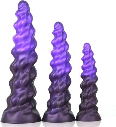Анальний плаг з силікону Kuaecr - спіральний, з різьбою, для чоловіків та жінок