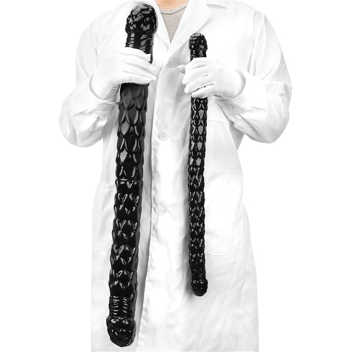 Анальний плагін Doppeldildo 52/70 см - гнучкий, для стимуляції G-точки, для пар, вагінальний дилататор