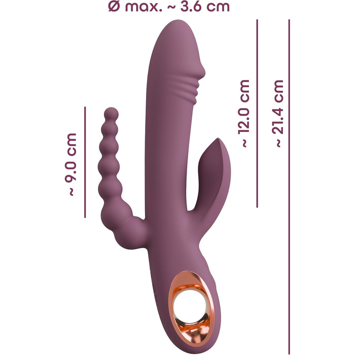 Вібратор You2Toys Slim Rabbit Grün, 3,6 см (фіолетовий)