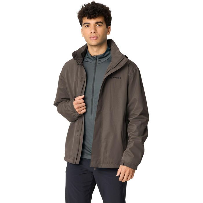 Чоловіча вітро- та водонепроникна куртка VAUDE Escape Light Jacket, дихаюча легка куртка для дощу (XXL, deer brown)