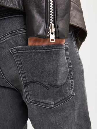 Чоловічі джинси Slim Fit Jack & Jones JJIGLENN чорного кольору, денім