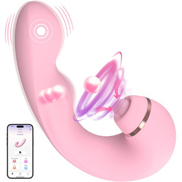 Вібратор для клітора Erotik Butterfly з APP - силіконовий вібратор-метелик для жінок, G-spot, 3-в-1, 5x5x10 режимів (рожевий)