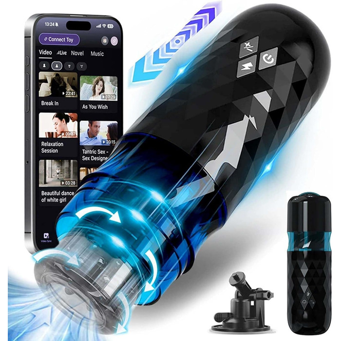 Автоматичний чоловічий мастурбатор ChicLSQ - секс-іграшка для чоловіків, 7 режимів, бездротова, з віконцем та присоскою