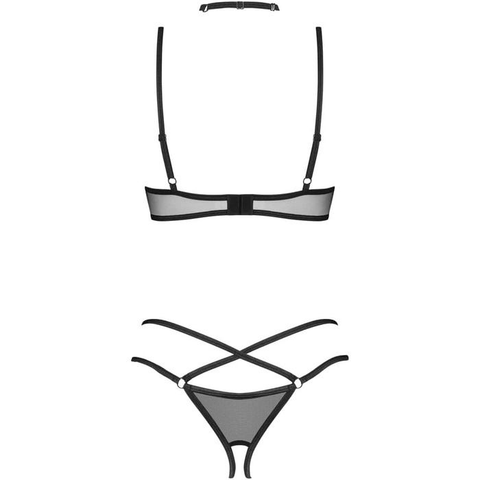 Сет нижньої білизни Obsessive Donarella, чорний, XL/XXL