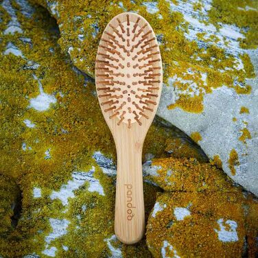 Бамбукова щітка для волосся pandoo Paddle Brush — масажна щітка з закругленими бамбуковими щетинками для розплутування та щоденного догляду