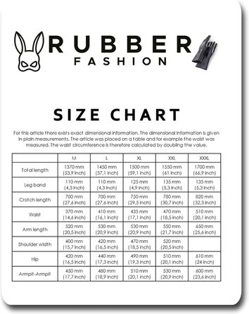 Комбінезон чоловічий з штучної шкіри Rubberfashion - чорний, з відкритим промером, блискучий, цілісний, довгий