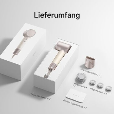 Фен для волосся Laifen Neo Special з інфузією олії, режим догляду 58°C, мотор 110 000 об/хв, іонний обдув, колір Шампань