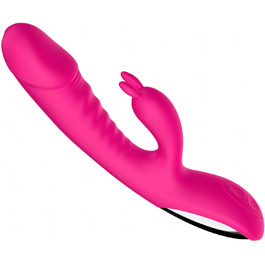 Вібратор G-Punkt Klassischer Rabbit з підігрівом, 10 режимів, тихий, для жінок (рожевий)