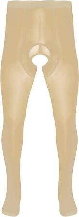 Штанний колготок для чоловіків, сексуальна білизна, колготки, закриті пальці, відкритий промеж, сексуальний колготок універсального розміру, білий (універсальний розмір, нюд)