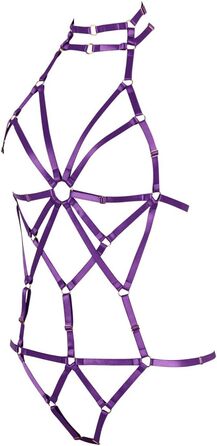 Корсет-нагрудник BANSSGOTH для жінок, фіолетовий, готичний стиль, регульований, для фестивалів та рейвів