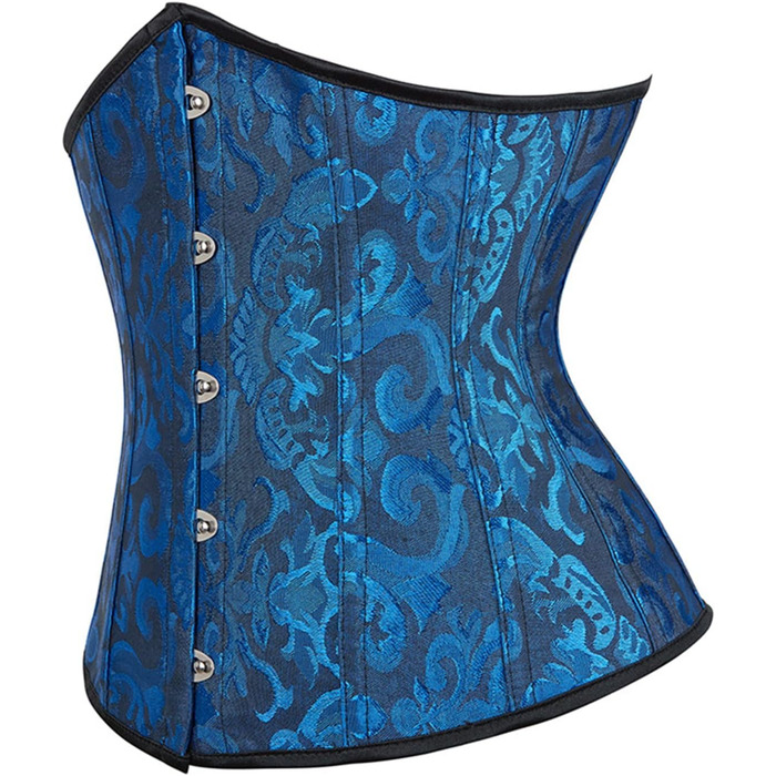 Корсет Sxybox для під грудьми, шнурування, корсаж, бюстгальтер, XXL, темно-синій - ідеально для Хелловіну та карнавалу