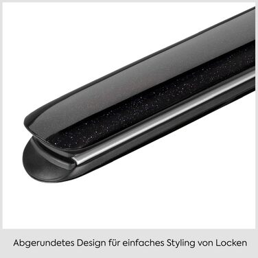 Випрямляч для волосся BaByliss Midnight Shine ST590E з титано-керамічними пластинами, 13 рівнів температури (170–235°C), подовжені пластини, ефект анти-фриз, чорний