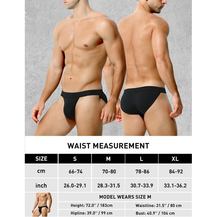 Чоловічі труси Casey Kevin: сексуальна білизна з дихаючого шовку, чорний колір, S, K1-schwarz*4