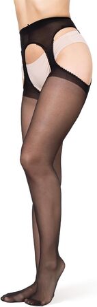 Чулки BANANALU з відкритим кроком, 20 Den, XL, чорний (3 шт.)