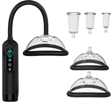 Електричний масажер клітора з вакуумною помпою для жінок та пар