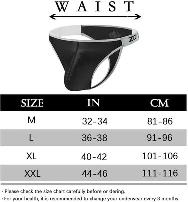 Танга чоловічі BIATWOWR з м'якої та зручної тканини, танга для чоловіків (Чорно-синій, XL)