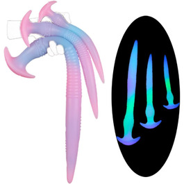 Анальний плагін NAIXBTY з рідкого силікону: гнучкий, для масажу простати, з довгим світінням