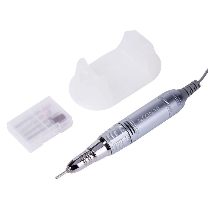 Електричний апарат для манікюру та педикюру NÉONAIL Nail Drill One Touch 21W, набір для обробки гелевих нігтів з 4 фрезами