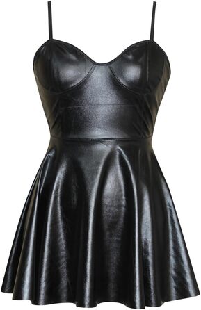 Сексуальна спідня білизна для жінок: шкіряне плаття, нігрі, babydolls, чорний колір, розмір S