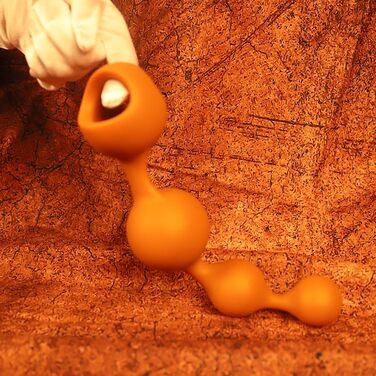 Анальні кульки з рідкого силікону Jomyu з ланцюгом для сексуальної стимуляції, анальний плаг з кільцем для утримання сперми, іграшки для секса, для чоловіків та жінок (XXL)