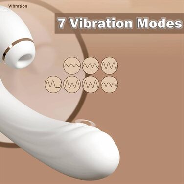 Вібратор Rabbit Silikon Dildo з 7 режимами вібрації та 3 режимами насосу для жінок, білий