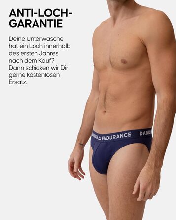 Труси чоловічі DANISH ENDURANCE 6 шт. з бамбука, класичні, м'які, з еластиком, без етикетки (6 кольорів, 3XL)