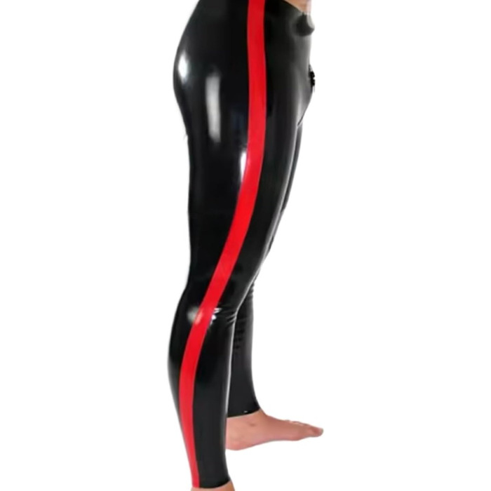 Чоловічий латексний костюм VIYOLI: легінси з блискавкою на промежині, чорний колір, можливість індивідуального замовлення
