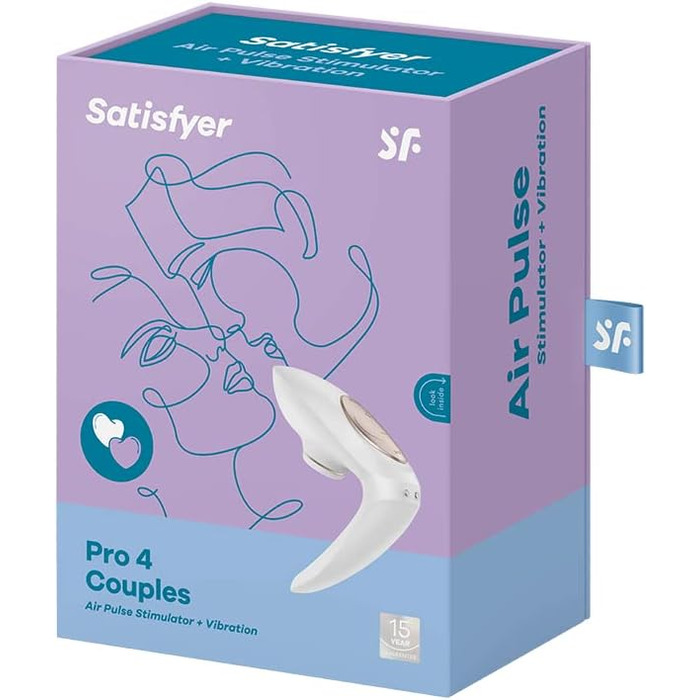 Satisfyer Pro 4 Couples: вібратор та стимуляція тими хвилями для пар | Інтимна іграшка для жінок та чоловіків | Тихий та потужний вібратор