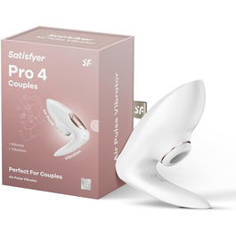 Satisfyer Pro 4 Couples: вібратор та стимуляція тими хвилями для пар | Інтимна іграшка для жінок та чоловіків | Тихий та потужний вібратор
