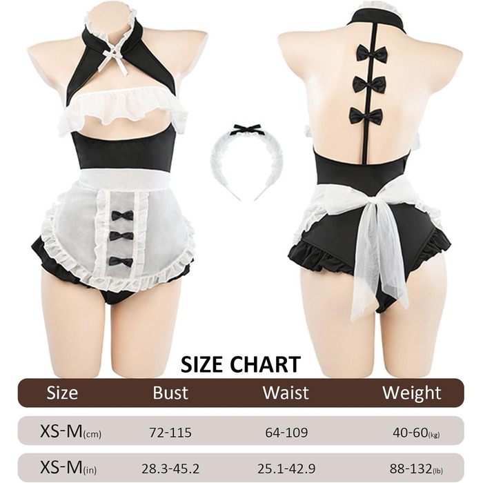 Костюм для косплею YOMORIO: Комплект сексуальної нижньої білизни горничної, японський стиль, святковий, еротичний