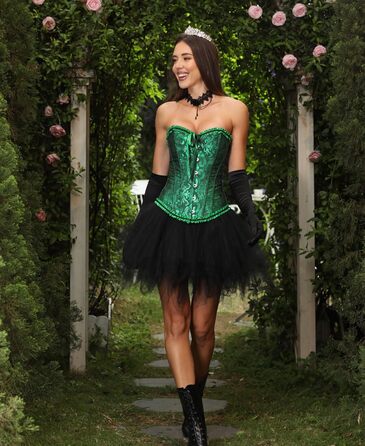 Корсет топ SZIVYSHI для жінок: повний бюст, готичний стиль, вінтажний корсет, бюстгальтер-корсет, чорний та зелений кольори