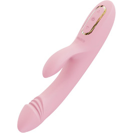 Вібратор Rabbit - вібратор для жінок, G-spot, 9+3 режими, нагрівання, рожевий