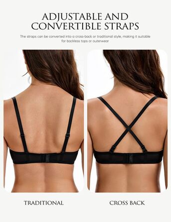 Wingslove Корсетний бюстгальтер Dirndl з кісточками для великих грудей, чорний, 85C