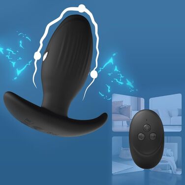 Анальний вібратор SXOVO з 7 режимами електрошоку та 7 режимами вібрації. Силіконовий анальний плагін для стимуляції простати та масажу G-точки. Іграшка для дорослих для чоловіків та жінок.