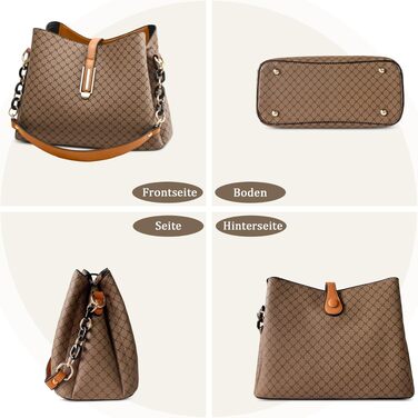 Жіноча сумка-кросбоді з екошкіри в ретро-стилі, модний плечовий аксесуар з 3 великими відділеннями, коричнево-жовта