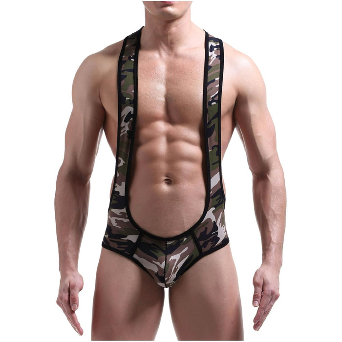 Боді для чоловіків SRZYMJ: спортивні шорти, боксерські шорти, комбінезон для фітнесу та занять спортом. Кольори: білий, A3-армійський. Розміри: S, 3XL