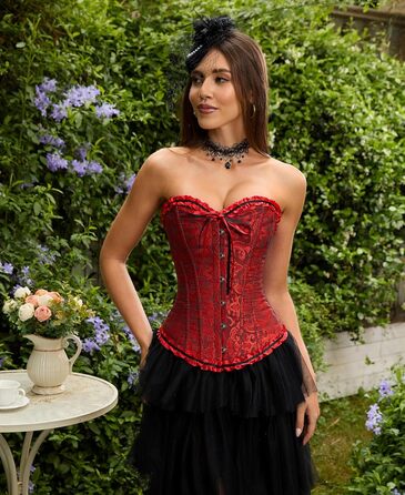 Корсет топ SZIVYSHI для повного бюсту: готичний корсет, бюстгальтер, чорний та червоний