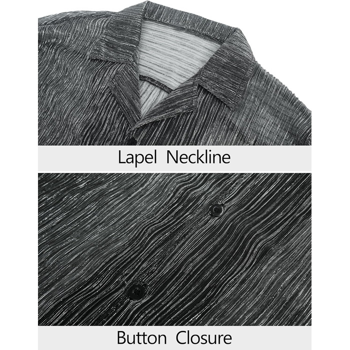 Чоловіча прозора футболка Panegy з мереживом та сіткою, чорна (M)