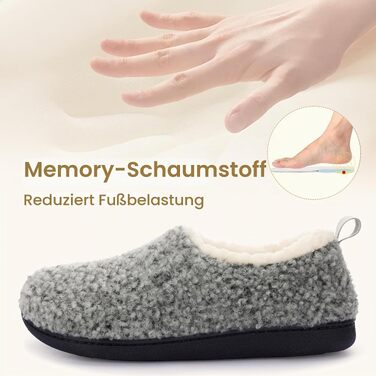 Жіночі домашні капці RockDove Nomad з ефектом пам'яті (Memory Foam), світло-сірі, розмір 38 EU