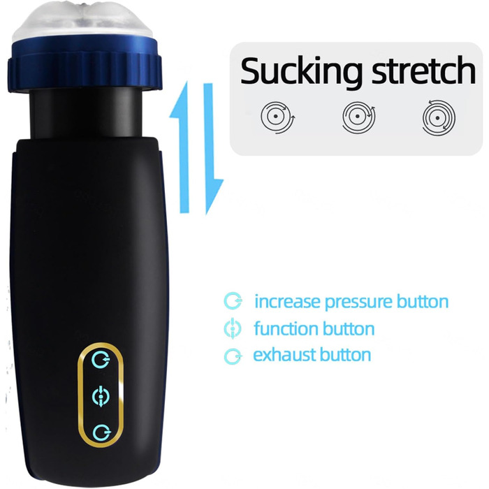 Автоматичний статевий масажер для чоловіків з режимами всмоктування - сексуальна іграшка для самостійних задоволень