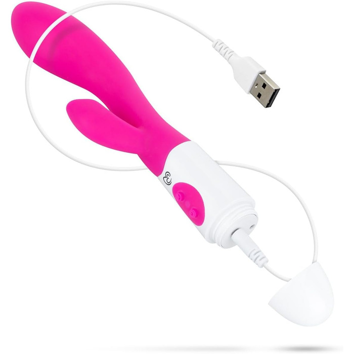 Вібратор Rabbit, перезаряджається, 10 режимів вібрації - Рожевий