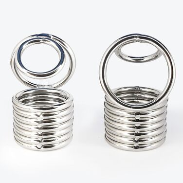 Пеніс-рінг з металу, ходентейлер, стример для яєчок, розтягувач яєчок, стример для яєчок, пристрій для яєчок, вага для яєчок, пристрій для стиснення яєчок, екстремальні сексуальні іграшки для чоловіків, срібло/7 кілець, XL, XL, срібло/7 кілець