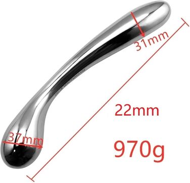 Анальний плаг з нержавіючої сталі, подвійний, металевий фальшивий ділдо, масажер G-точки, тренажер для ануса, дорослий секс-іграшка, великий розмір